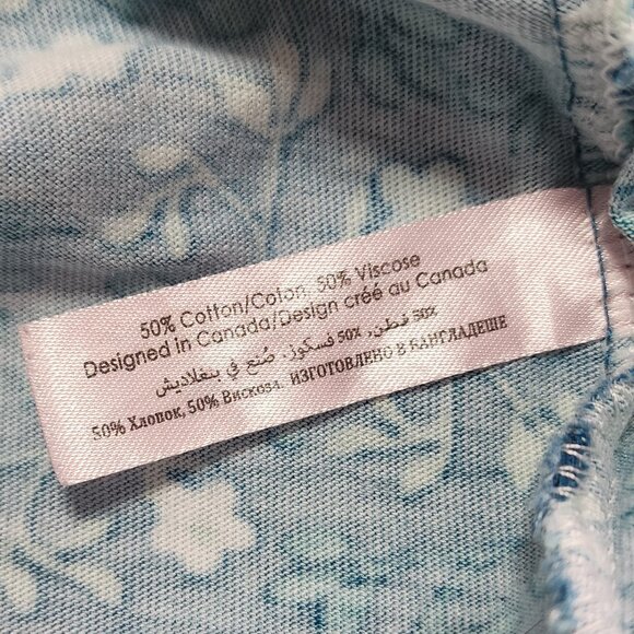La Vie en Rose teal floral print short pajamas set - Picture 4 of 8